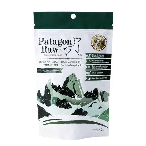 Patagon Raw Snack Corazón de Cordero 40 Gr