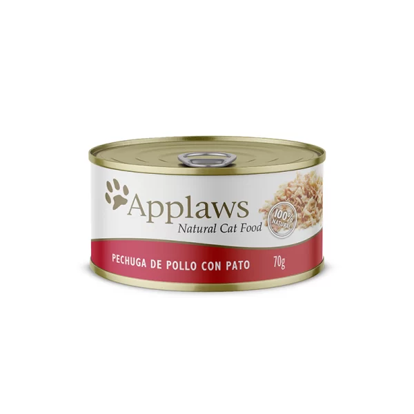 Applaws Lata Gato Pechuga de Pollo Pato con Caldito 70 Gr