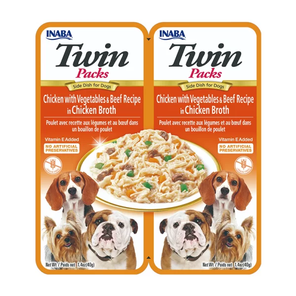 Twins Packs Chicken with Vegetables & Beef Recipe Perro