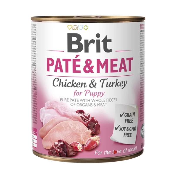 Brit Care Pate & Meat Chicken & Turkey Puppy 800 Gr
