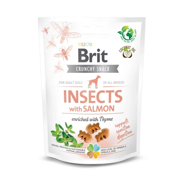 Brit Crunchy Snack Insects Salmón 200 Gr