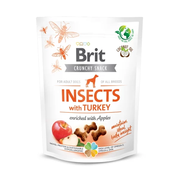 Brit Crunchy Snack Insects Turkey 200 Gr