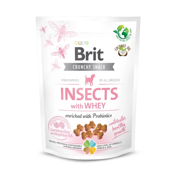 Brit Crunchy Snack Insects Whey 200 Gr