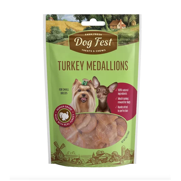 Dog Fest Medallones de Pavo 55 gr