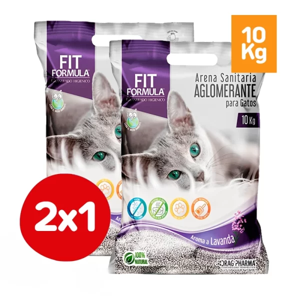 Pack 2x1 Fit Formula Arena aglutinante Lavanda 10 Kg