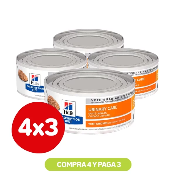 Pack 4x3 Hill's Lata C/D Felino 156 Gr