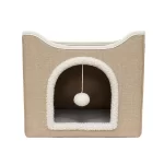 Casa Para Gato Con Descanso Y Rasguñador