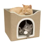 Casa Para Gato Con Descanso Y Rasguñador