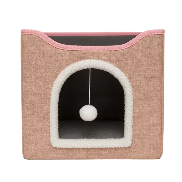 Casa Para Gato Con Descanso Y Rasguñador