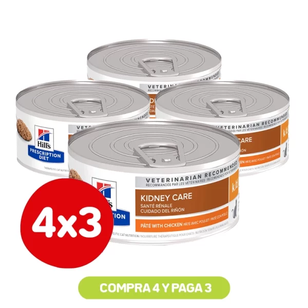 Pack 4x3 Hill's Lata K/D Felino 156 Gr