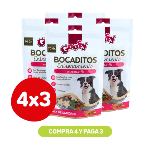 Pack 4x3 Bocaditos de Entrenamiento 70 Gr