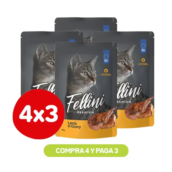 Pack 4x3 Fellini Cordero en Salsa 85 Gr
