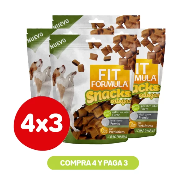 Pack 4x3 Fit Formula Snack Perro Caluga 65 GR