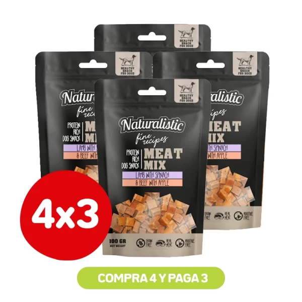 Pack 4x3 Naturalistic Meat Mix Lamb & Beef 100 Gr