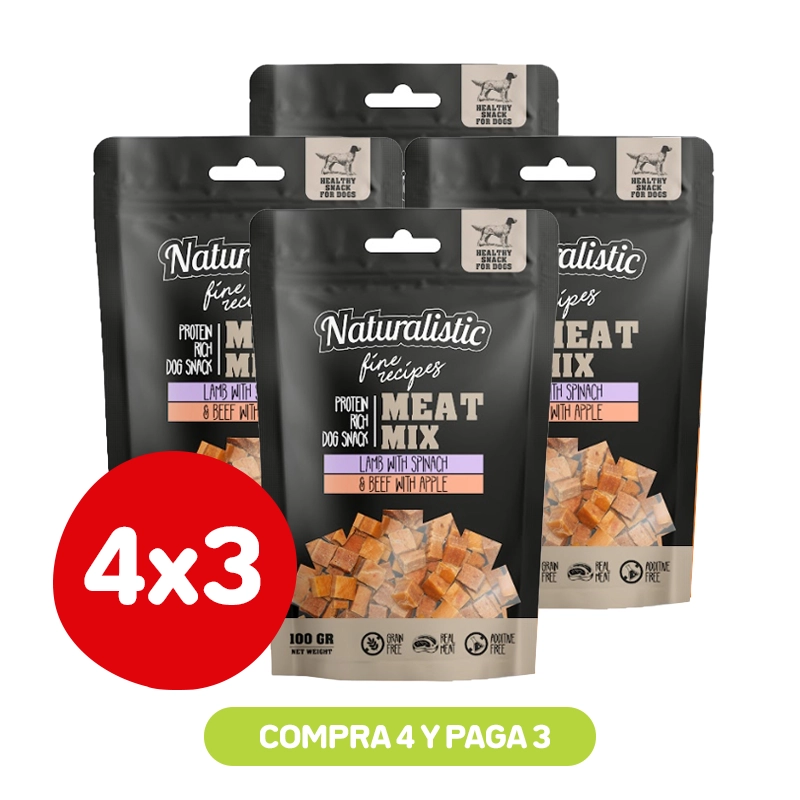 Pack 4x3 Naturalistic Meat Mix Lamb & Beef 100 Gr Pack 4x3 Naturalistic Meat Mix Lamb & Beef 100 Gr