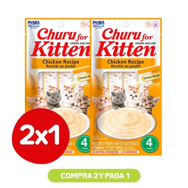 Pack 2x1 Churu Kitten Chicken Recipe 56 Gr