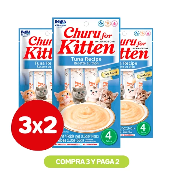 Pack 3x2 Churu Kitten Tuna Recipe 56 Gr