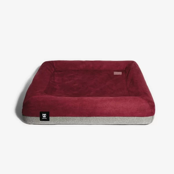 ZEEDOG BURGUNDY/GREY BED COVER SMALL