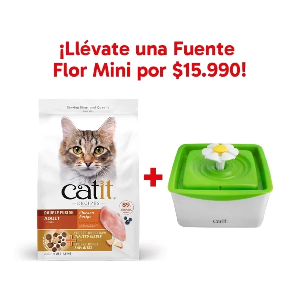 Pack Catit Recipes Adulto 1.8 Kg + Fuente Flor Mini