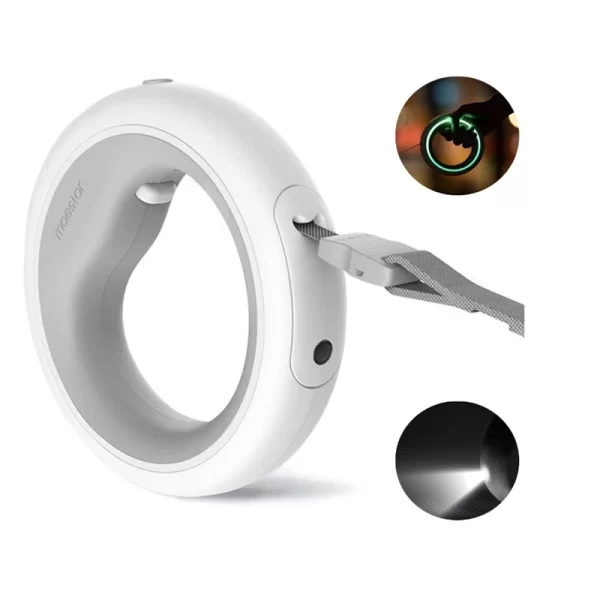 Correa Retráctil Con Luz Recargable USB 2.5 Metros