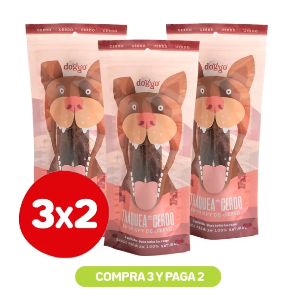Pack 3x2 Doggo Traquea de Cerdo