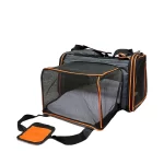 Bolso Transportador Para Mascota Desplegable Naranjo Fluor