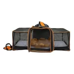 Bolso Transportador Para Mascota Desplegable Naranjo Fluor