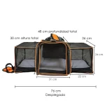 Bolso Transportador Para Mascota Desplegable Naranjo Fluor
