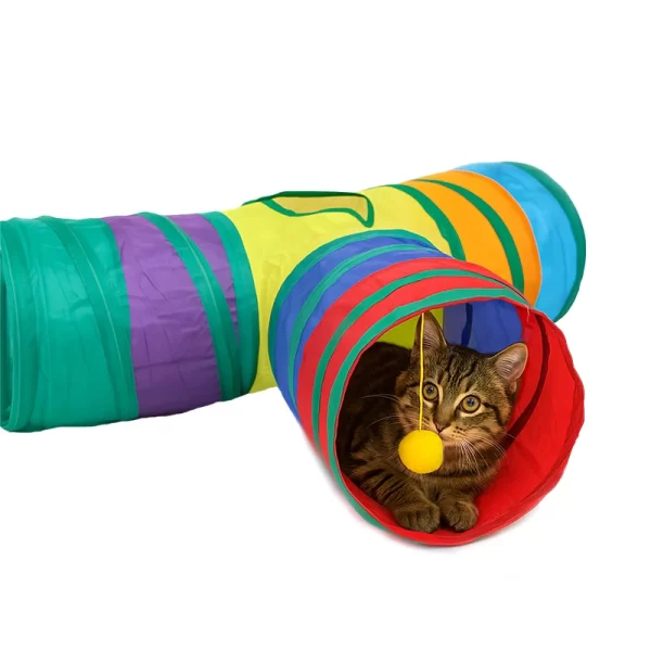Tunel Para Gato Triple Salidas Multicolor