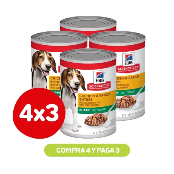 Pack 4x3 Hill's Lata Puppy 370 Gr