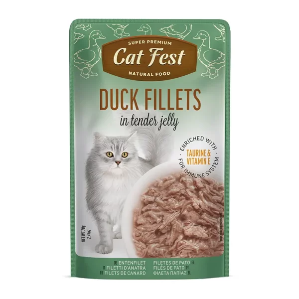 Cat Fest Filetes de Pato en Gelatina 70 Gr