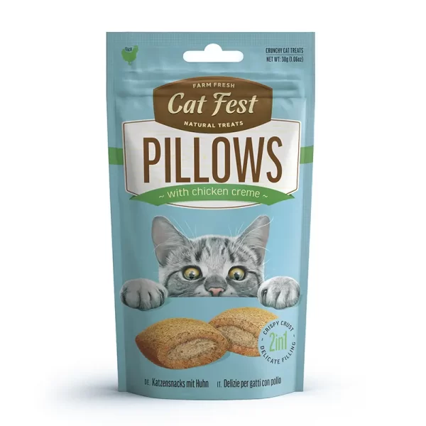 Cat Fest Pillows Snack Relleno de Crema de Pollo 30 Gr