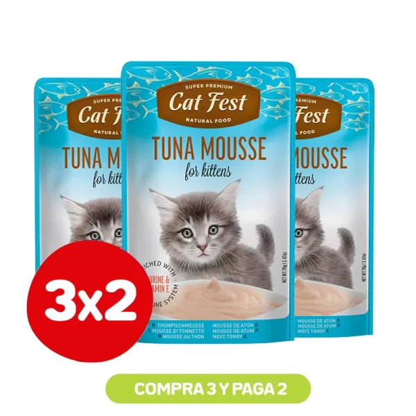Pack 3X2 Cat Fest Mousse De Atún 70 Gr