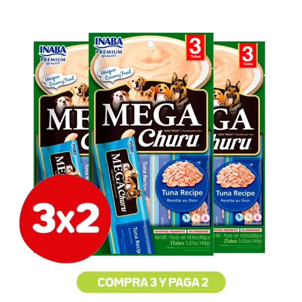 Pack 3X2 Churu Perro Mega Atun 144Gr