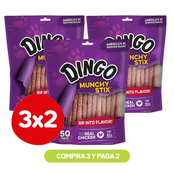 Dingo Munchy Sticks Pollo 50 Pack (450 Gr)