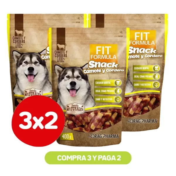 Pack 3X2 Fit Formula Snack Camote Y Cordero 400 Gr