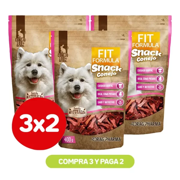 Pack 3X2 Fit Formula Snack Conejo 400 Gr