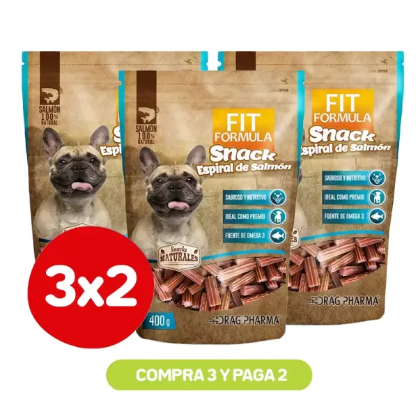 Pack 3X2 Fit Formula Snack Espiral De Salmon