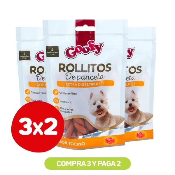 Pack 3X2 Goofy Rollitos De Panceta 70Gr
