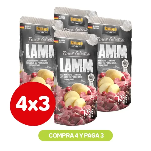 Pack 4X3 Belcando Cordero Y Patatas Con Arandano 125G