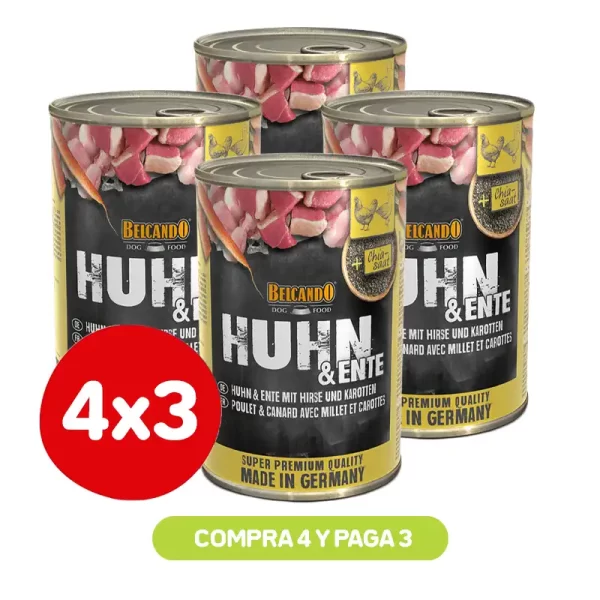 Pack 4X3 Belcando Pollo Con Pato Mijo Y Zanahorias 400G