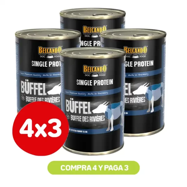 Pack 4X3 Belcando Single Protein Bufalo De Agua 400G