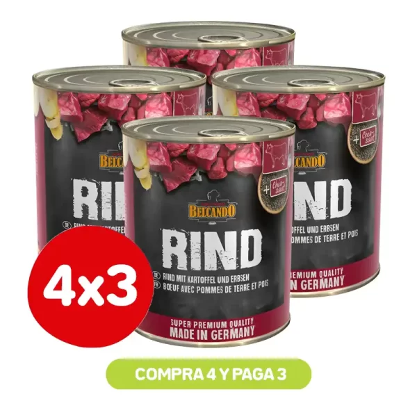 Pack 4x3 Belcando Ternera con Patata y Guisantes 800g