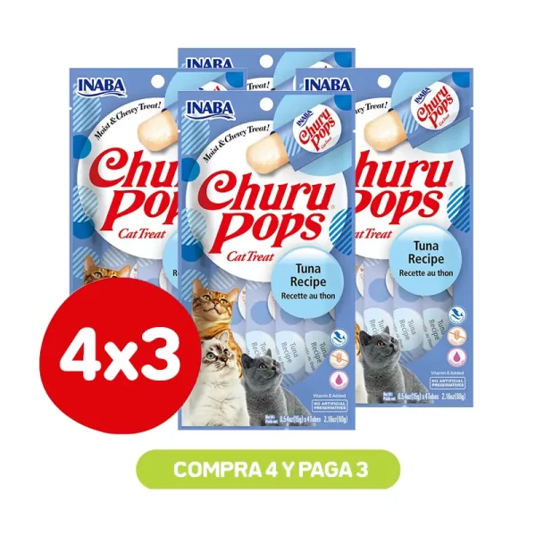 Pack 4X3 Churu Pops Tuna 60 Gr