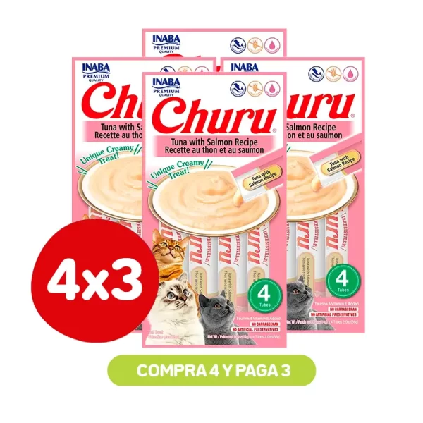 Pack 4X3 Churu Tuna With Salmon 56 Gr