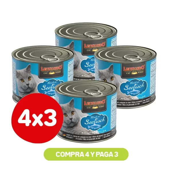 Pack 4X3 Leonardo Lata Pescado 200 Gr