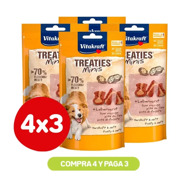 Pack 4X3 Vitakraft Treaties Mini Con Pate 48Gr