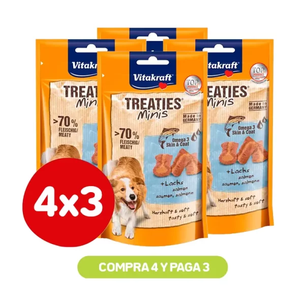 Pack 4X3 Vitakraft Treaties Mini Salmon 48Gr