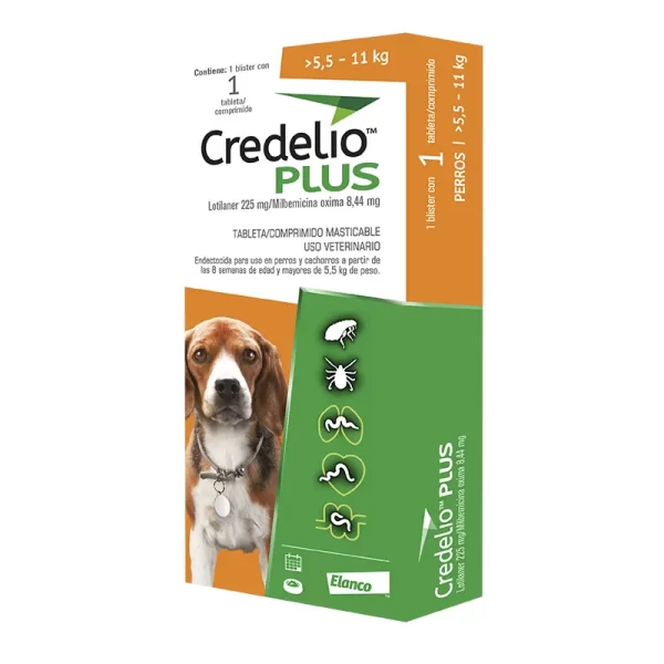 Credelio Plus Perro 225 Mg 5.5 a 11 Kg x 1 Tableta