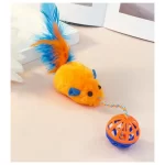Juguete Para Gato Ratoncito Cascabel Colita De Plumas 